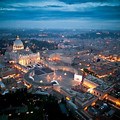 Vatican City Aerial View Night
