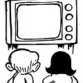 Watch TV Cartoon Coloring