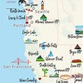 West Coast USA Attractions Map