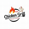 White Grilled Chicken Logo