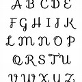 Writing Font Alphabet Easy
