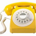 Yellow Heart Dial Phone