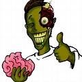 Zombie Eating Brain Cartoon