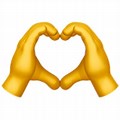 iPhone Hand Heart Emoji Transparent