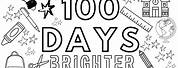 100 Days Brighter Coloring Pages