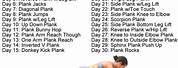 30-Day Plank Exercise Routine