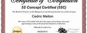 5S Methodology Certificate Template