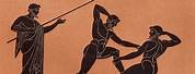 Ancient Greek Wrestling Clip Art