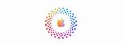 Apple Logo with Galaxy White Background