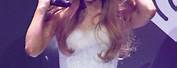 Ariana Grande in White Christmas Dress