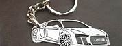Audi Racing Car Key Ring