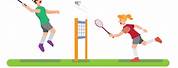 Badminton Sports Editorial Cartoon
