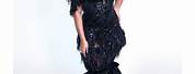 Beyoncé Black Feather Dress