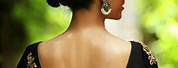 Black Saree Blouse Back Neck Designs