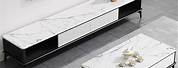 Black and White Marble TV Stand