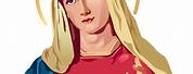 Blessed Virgin Mary Face Clip Art