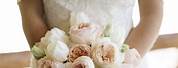 Blush Roses White Tulip Wedding Bouquet