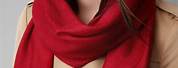 Burberry Red Knight Cashmere Scarf