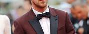 Burgundy Dress Shirt with Black Bow Tie