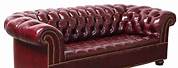 Burgundy Leather Chesterfield Sofa