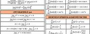 Calculus 1 Formulas Cheat Sheet