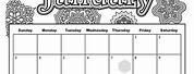 Calendar Coloring Book PDF