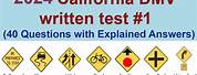 California DMV Test Questions