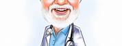 Caricature Funny Man Doctor