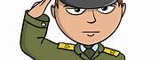 Cartoon Captain Army Major