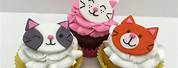 Cat Face Cupcake Toppers