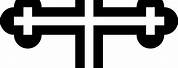 Catholic Cross Symbol Black Background