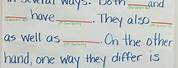Compare and Contrast Essay Examples 5th Grade