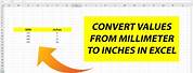 Convert Cm to Inches in Excel
