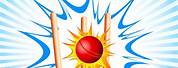 Cricket Stumps Action Graphics