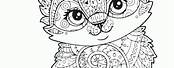 Cute Animal Coloring Pages for Adults