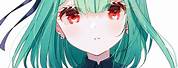 Cute Anime Girl with Green Hair