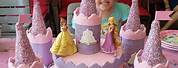 Disney Princess Castle Birthday Party Cake