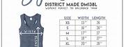 District Tank Top Size Chart