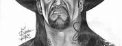 Drawing of Undertaker with Short Hair