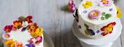 Edible Flowers Cake Decor