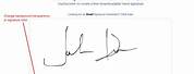 Electronic Signature Sample