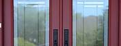 Fiberglass Front Double Doors in Red Color