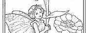 Flower Fairy Alphabet Coloring Pages