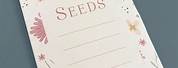 Flower Seeds in Vellum Envelopes
