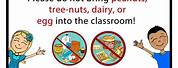 Food Allergy Sign for School