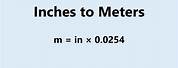 Formula for Inches to Meters