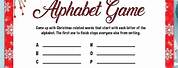 Free Printable Christmas Alphabet Game