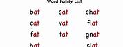 Free Printable Word Family Checklists