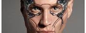 Futuristic Robot Male Face