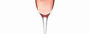 Glass of Pink Champagne Fizzy Bubbles